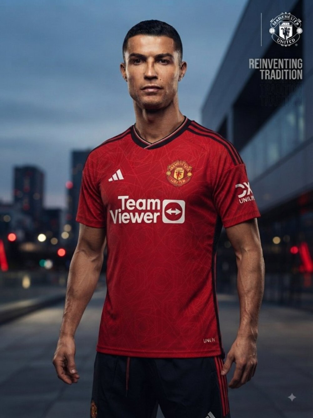 🌟Adidas Manchester United DXC Technology Home Soccer Jersey Red Men's Large